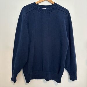 Cape island knitters navy blue nautical sweater